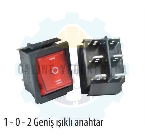 Geniş Işıklı Anahtar 1-0-2