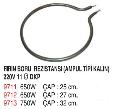 Davul Fırın Boru Rezistansı - 220V