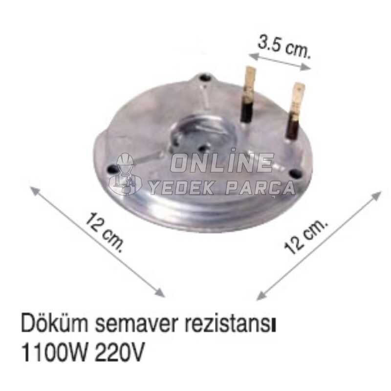 Döküm Semaver Rezistansı 1100 W - 12 Cm