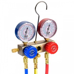 ARTİKO - İkili Gaz Verme Manifoldu R22 R134 R404 R410 + Hortum Takımı