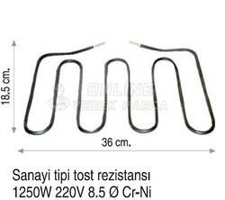 ÜNİVERSAL - Sanayi Tost Rezistansı - 1250 W