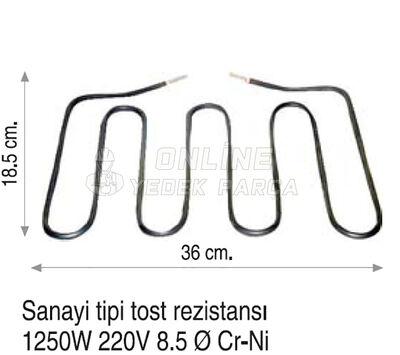 Sanayi Tost Rezistansı - 1250 W