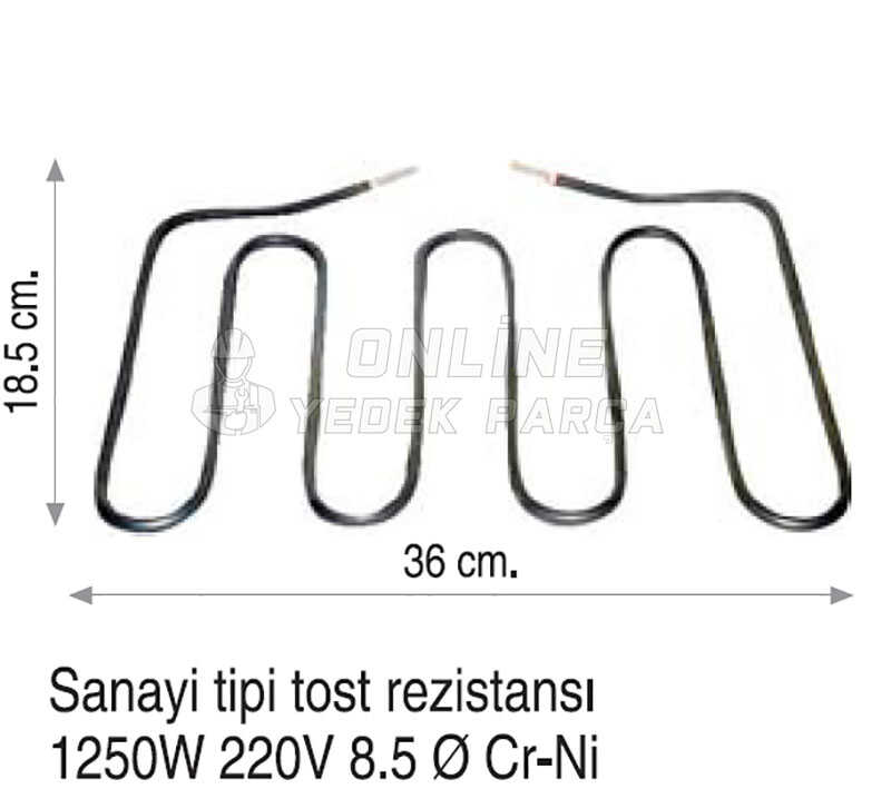 Sanayi Tost Rezistansı - 1250 W