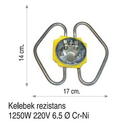 ÜNİVERSAL - Semaver Kelebek Rezistansı - 1250W