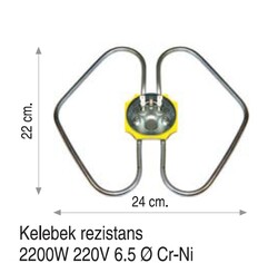 ÜNİVERSAL - Semaver Kelebek Rezistansı - 2200W