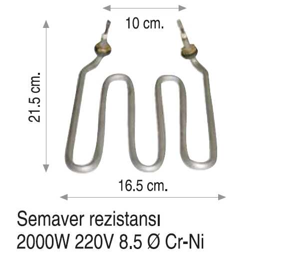 Semaver Rezistansı - 2000w (eğik Kafa)